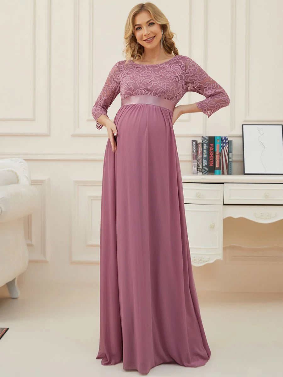 Simple and Elegant Wholesale Maternity Dress with A-line silhouette
