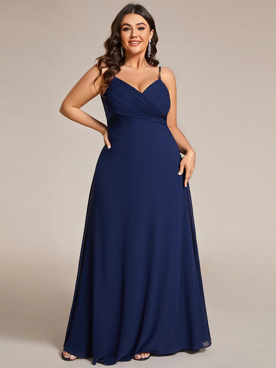 Wholesale Plus Size A-Line Sleeveless Evening Dress