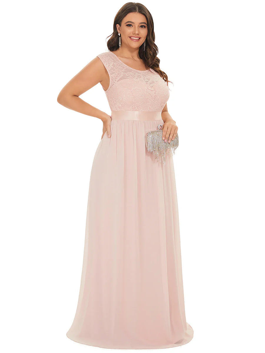 Wholesale Plus Size Fahion Lace Bridesmaid Dresses