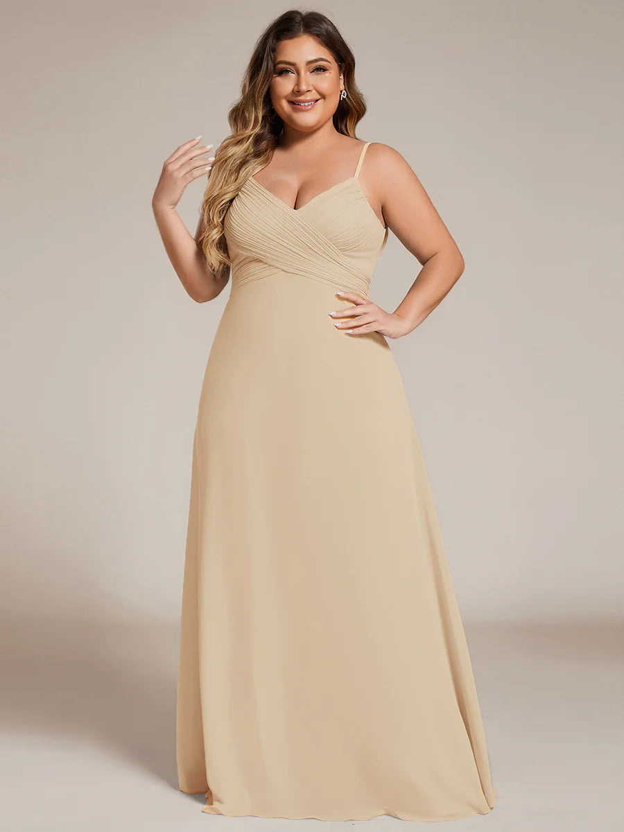 Wholesale Plus Size A-Line Sleeveless Evening Dress
