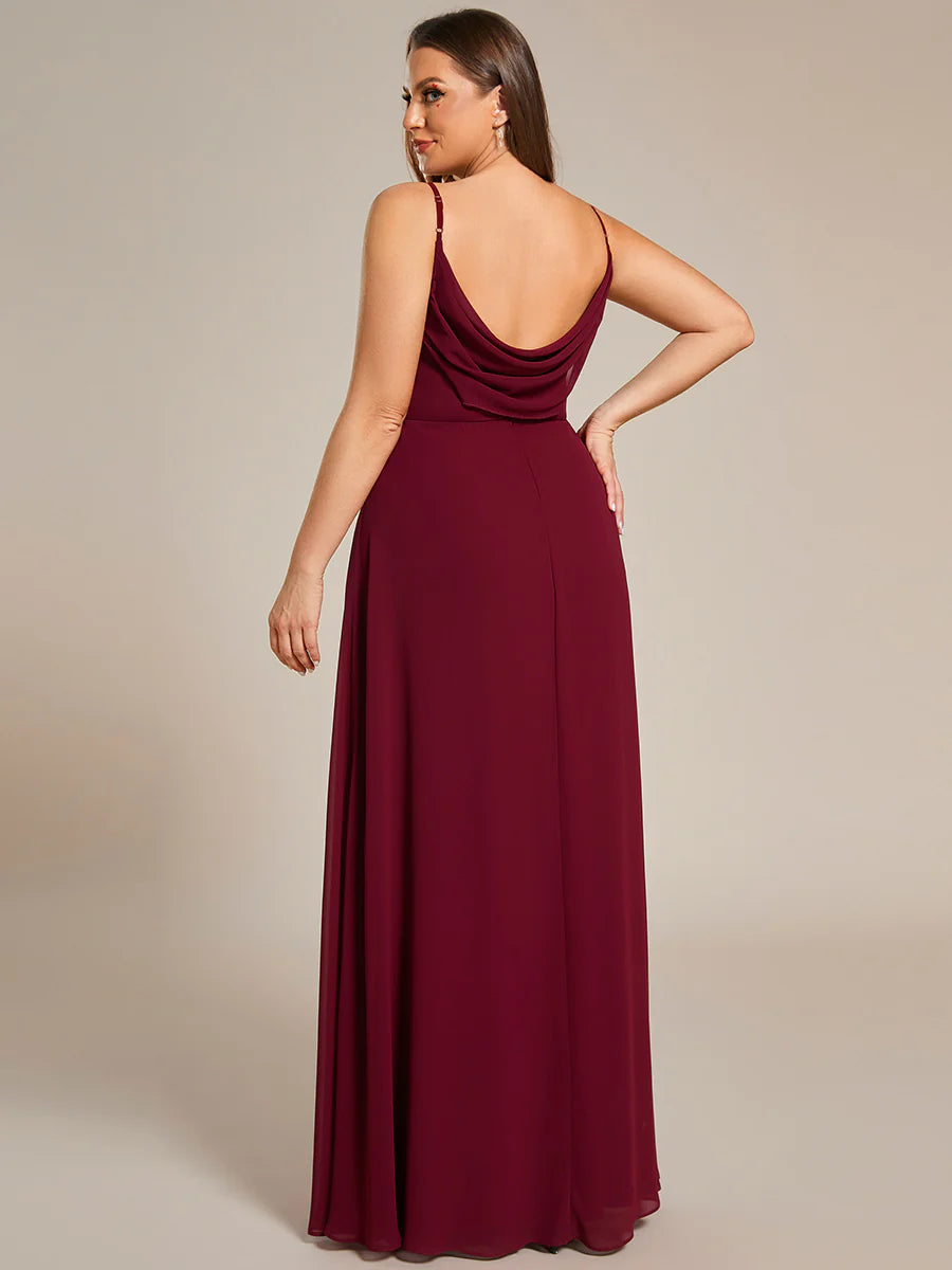Wholesale Plus Size A-Line Sleeveless Evening Dress