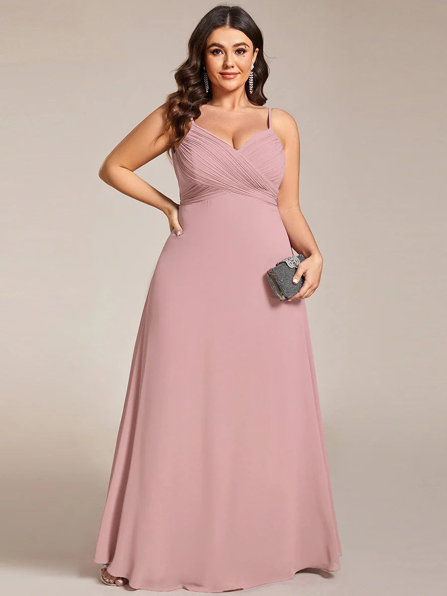 Wholesale Plus Size A-Line Sleeveless Evening Dress