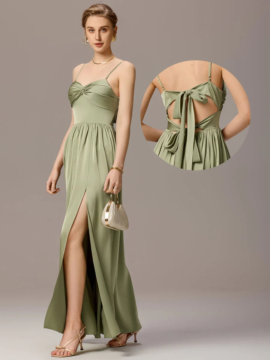 Customizable Sleeveless Sweetheart Neck Backless A-Line Floor Length Bridesmaid Dresses