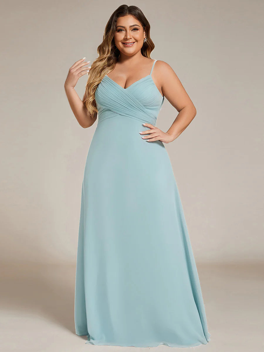 Wholesale Plus Size A-Line Sleeveless Evening Dress