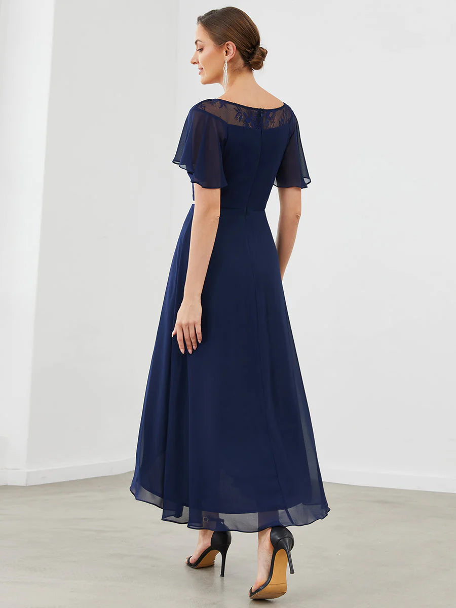 Women's Casual Boat Neck A-Line Midi Dress Wholesale