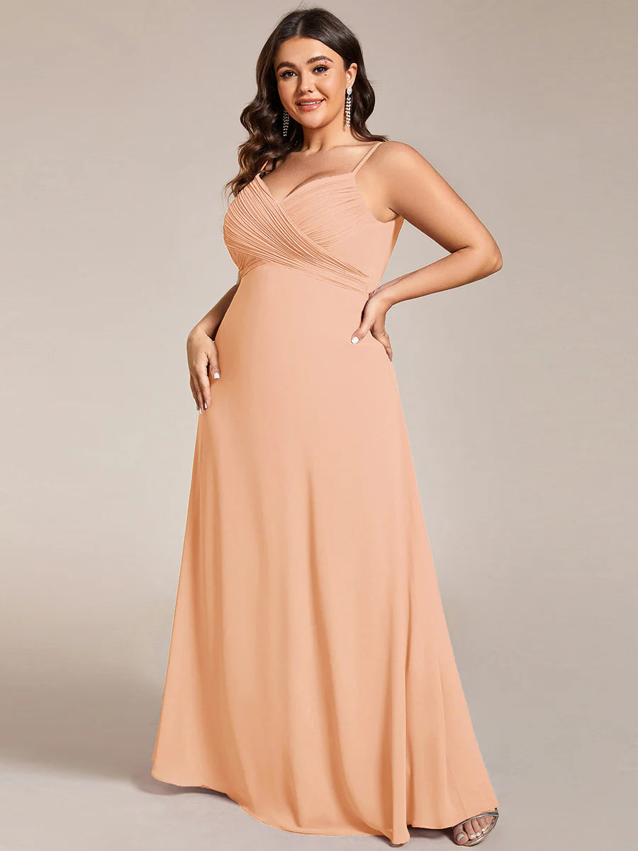 Wholesale Plus Size A-Line Sleeveless Evening Dress