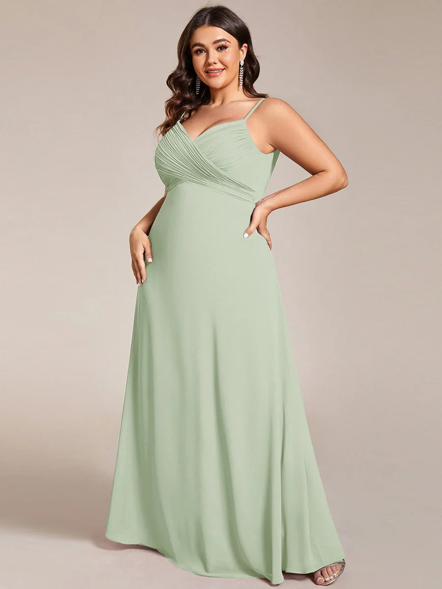 Wholesale Plus Size A-Line Sleeveless Evening Dress
