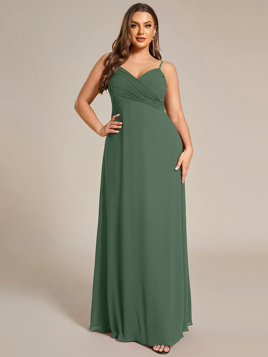Wholesale Plus Size A-Line Sleeveless Evening Dress