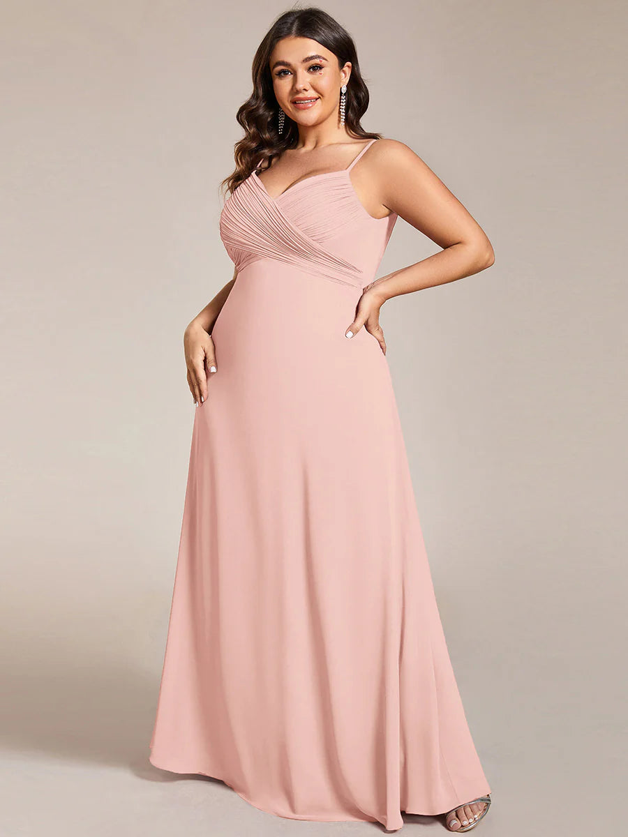 Wholesale Plus Size A-Line Sleeveless Evening Dress