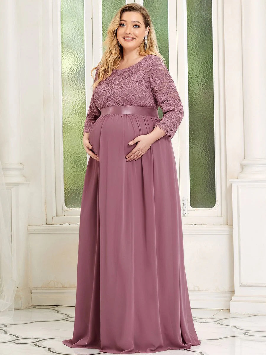 Simple and Elegant Wholesale Maternity Dress with A-line silhouette