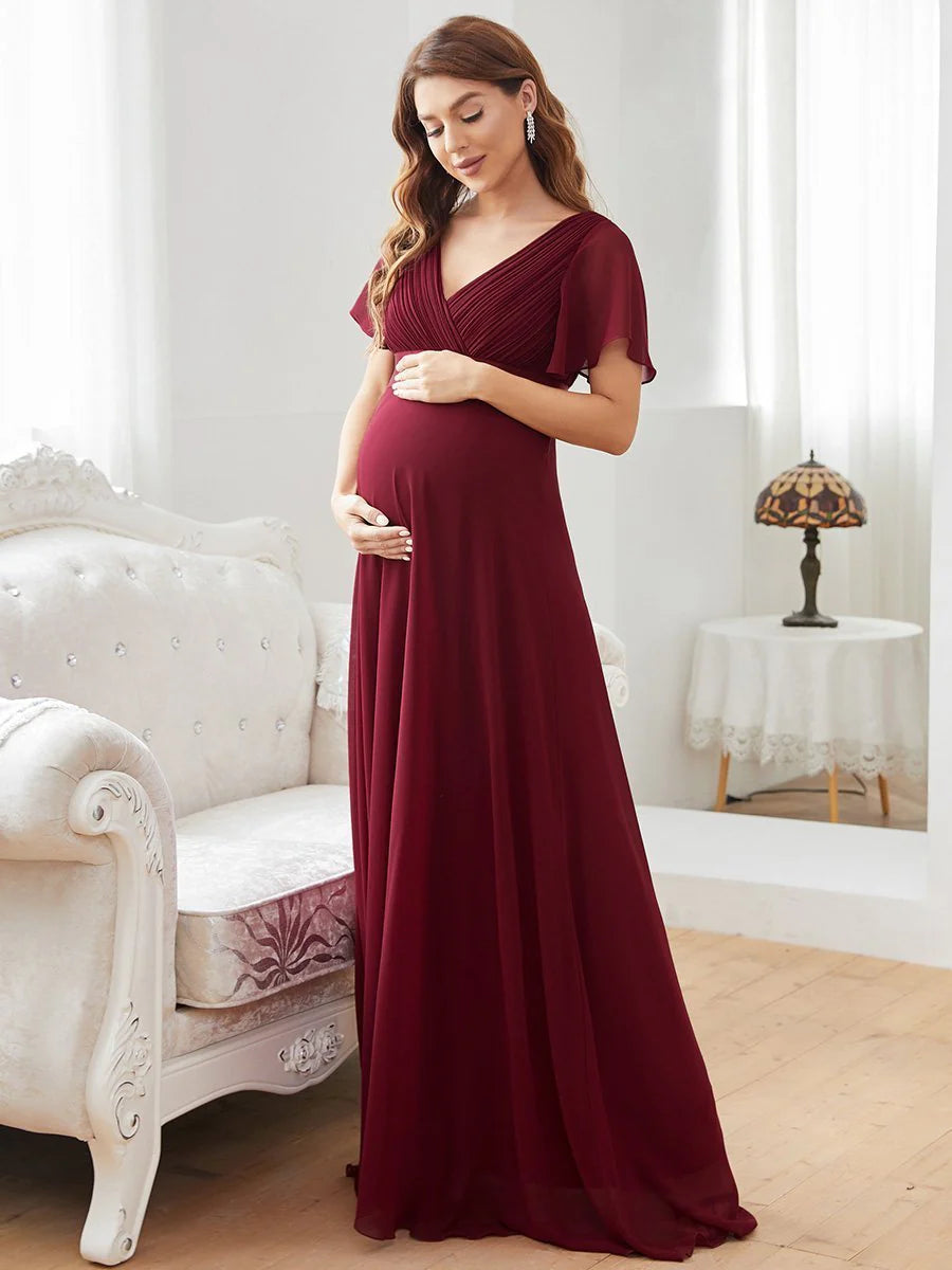 Cute and Adorable Deep V-neck Wholesale Dress for Pregnant Women