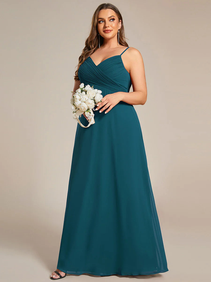 Wholesale Plus Size A-Line Sleeveless Evening Dress