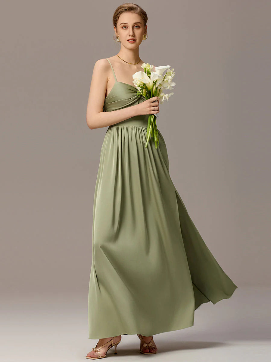 Customizable Sleeveless Sweetheart Neck Backless A-Line Floor Length Bridesmaid Dresses
