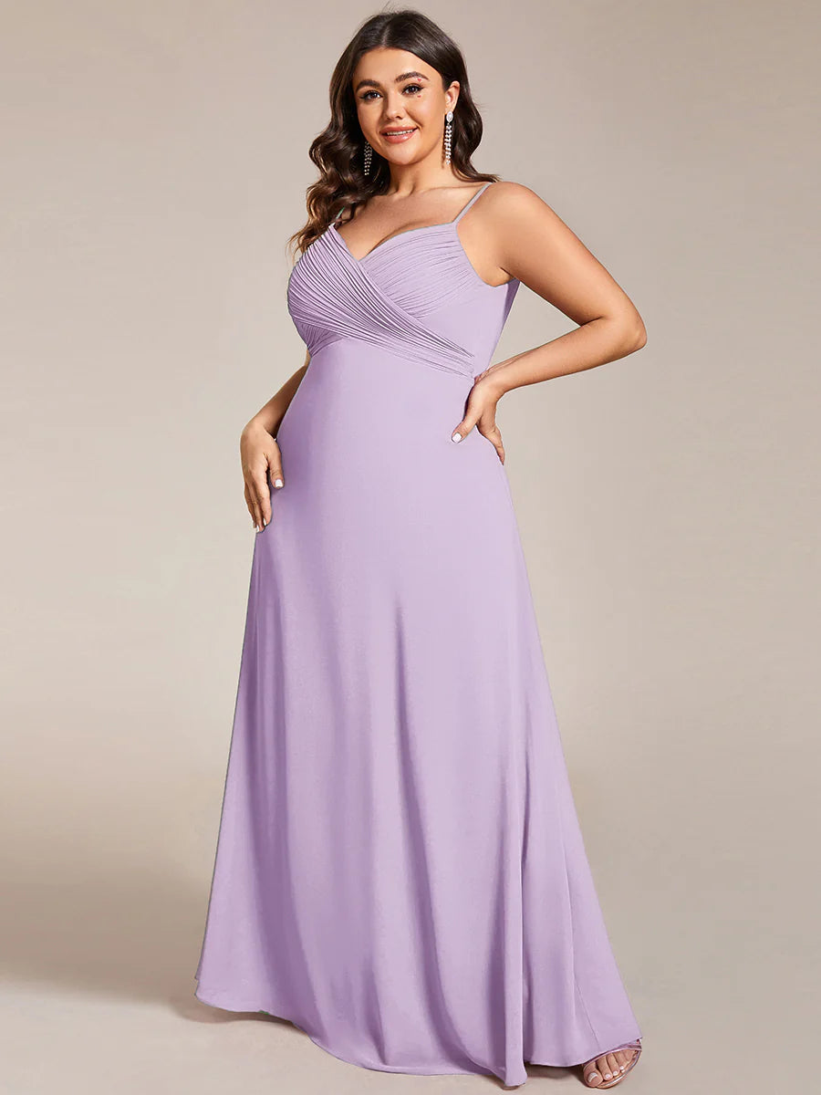 Wholesale Plus Size A-Line Sleeveless Evening Dress