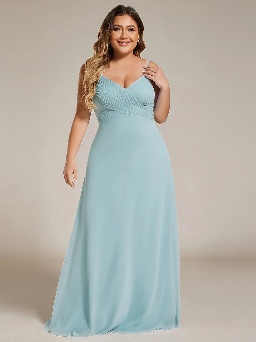 Wholesale Plus Size A-Line Sleeveless Evening Dress