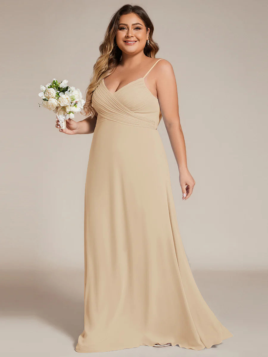 Wholesale Plus Size A-Line Sleeveless Evening Dress