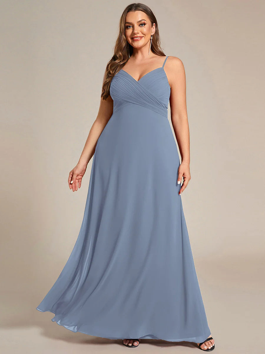 Wholesale Plus Size A-Line Sleeveless Evening Dress