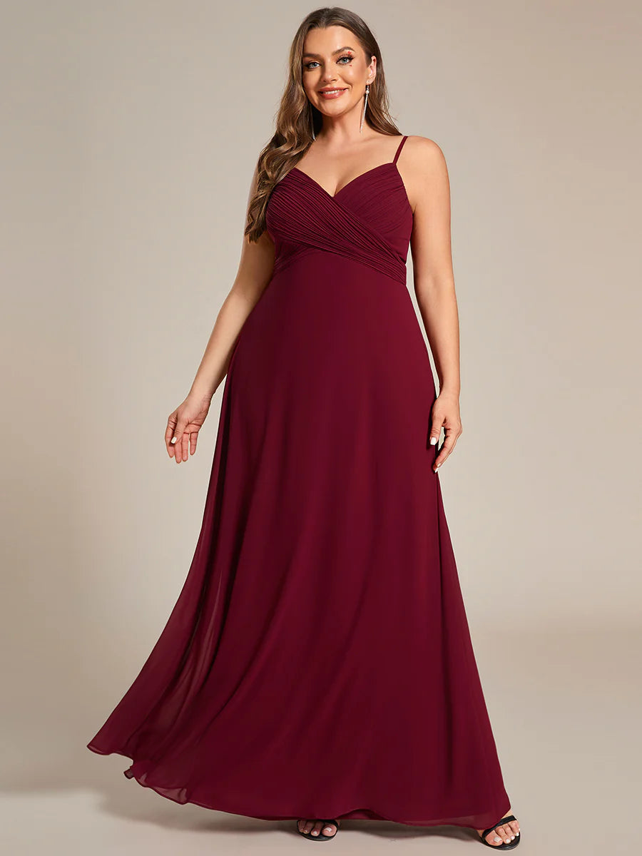 Wholesale Plus Size A-Line Sleeveless Evening Dress