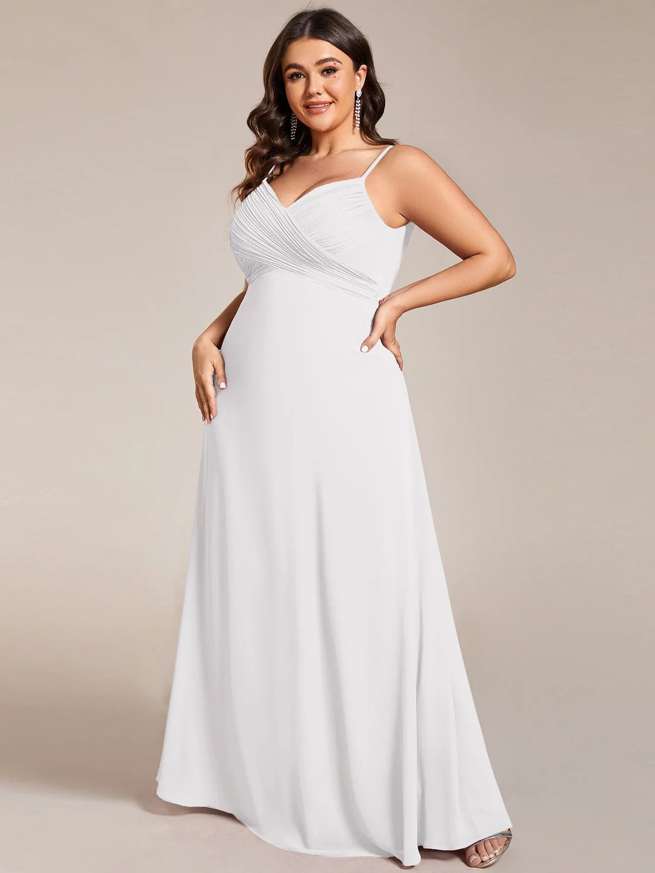Wholesale Plus Size A-Line Sleeveless Evening Dress