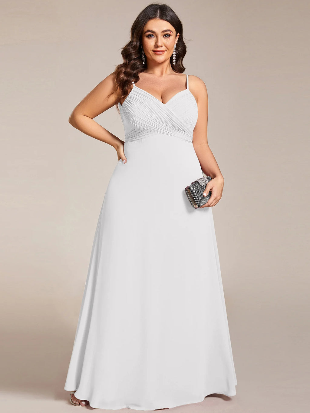 Wholesale Plus Size A-Line Sleeveless Evening Dress