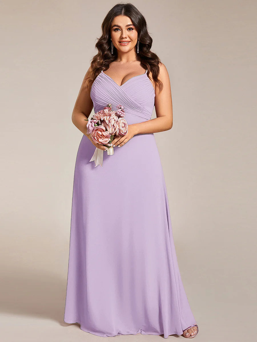 Wholesale Plus Size A-Line Sleeveless Evening Dress