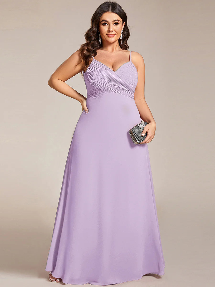 Wholesale Plus Size A-Line Sleeveless Evening Dress