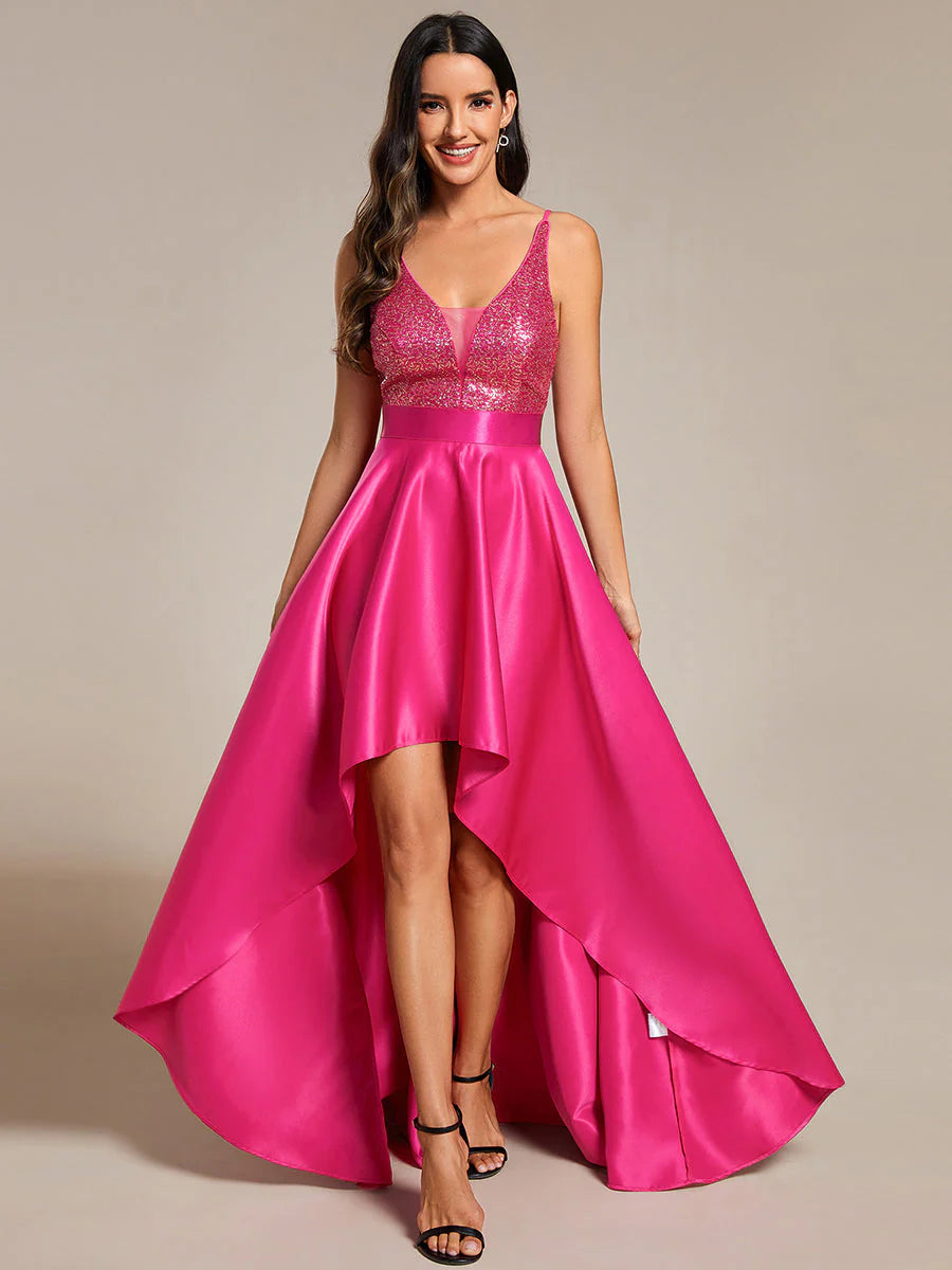 Wome's Sexy Backless Sparkly Prom Dresses