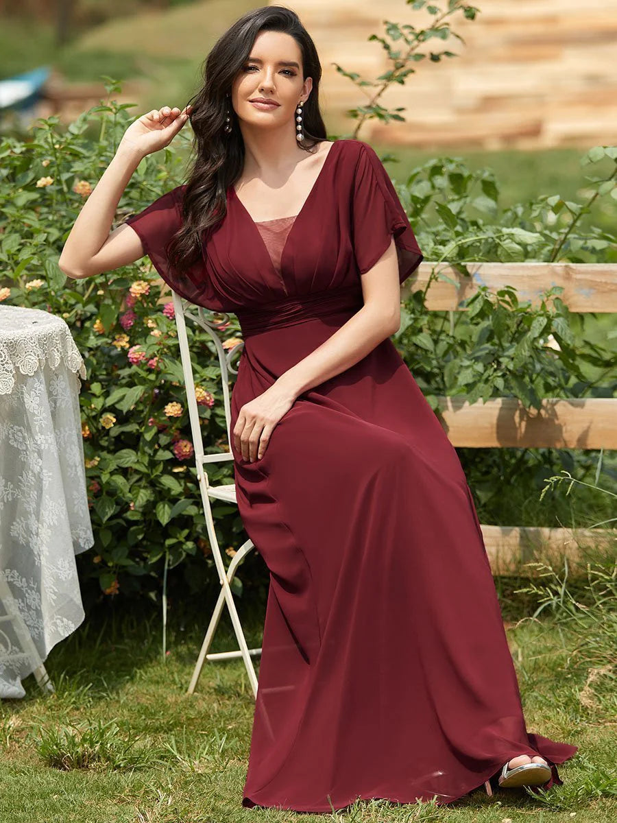 Women's A-Line Empire Waist Maxi Wholesale Evening Dresses