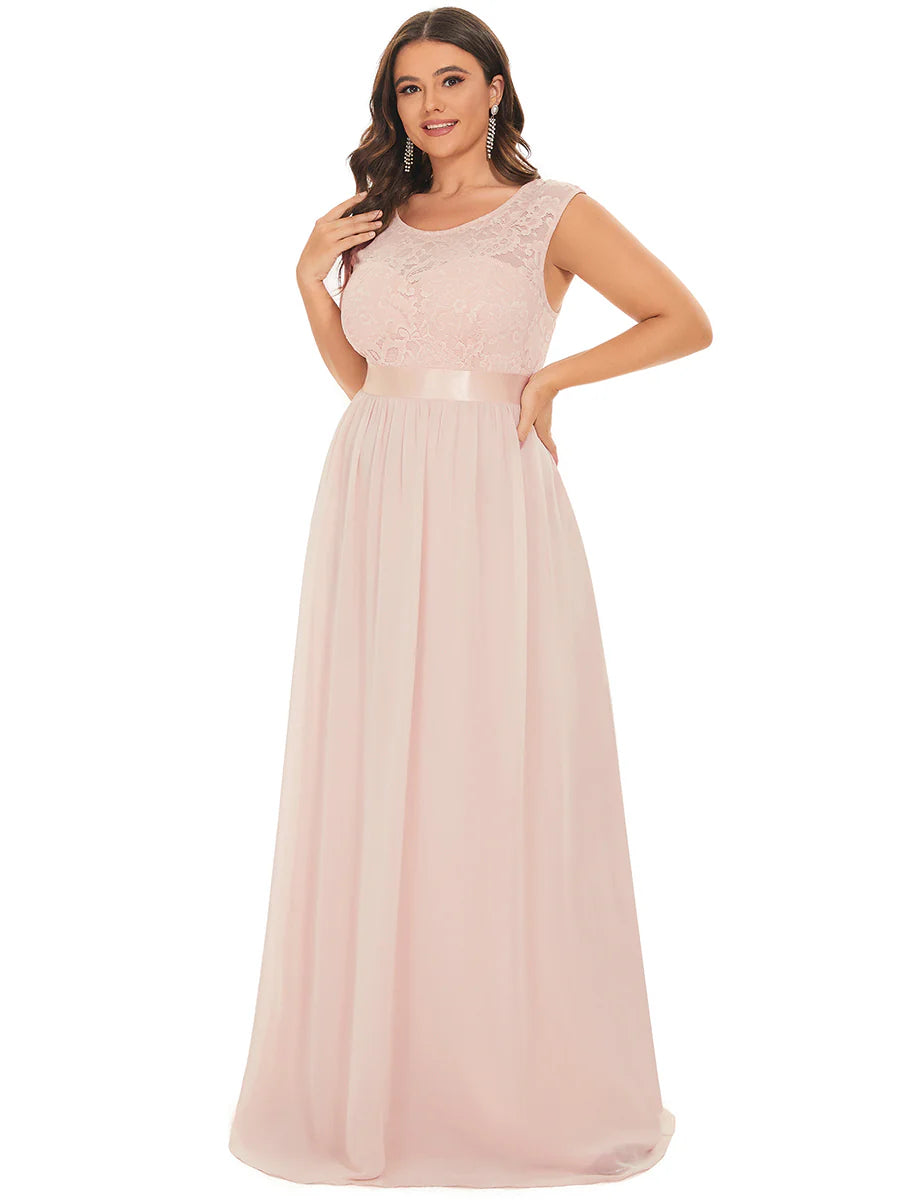 Wholesale Plus Size Fahion Lace Bridesmaid Dresses