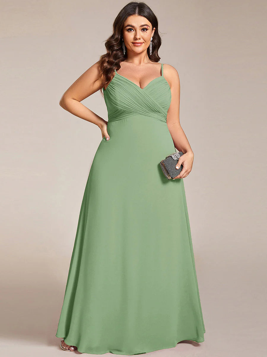 Wholesale Plus Size A-Line Sleeveless Evening Dress