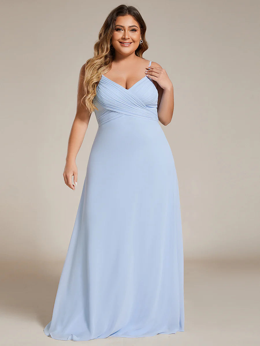 Wholesale Plus Size A-Line Sleeveless Evening Dress