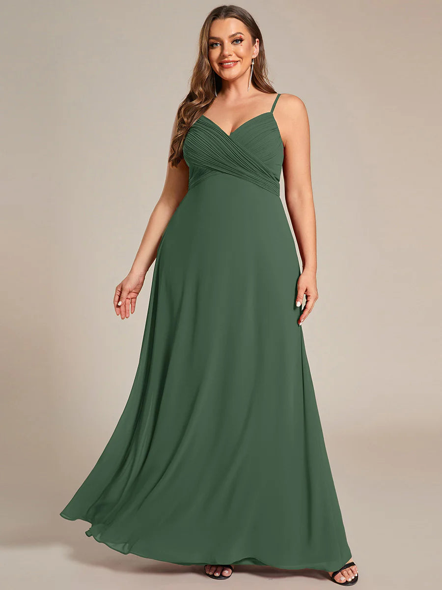 Wholesale Plus Size A-Line Sleeveless Evening Dress