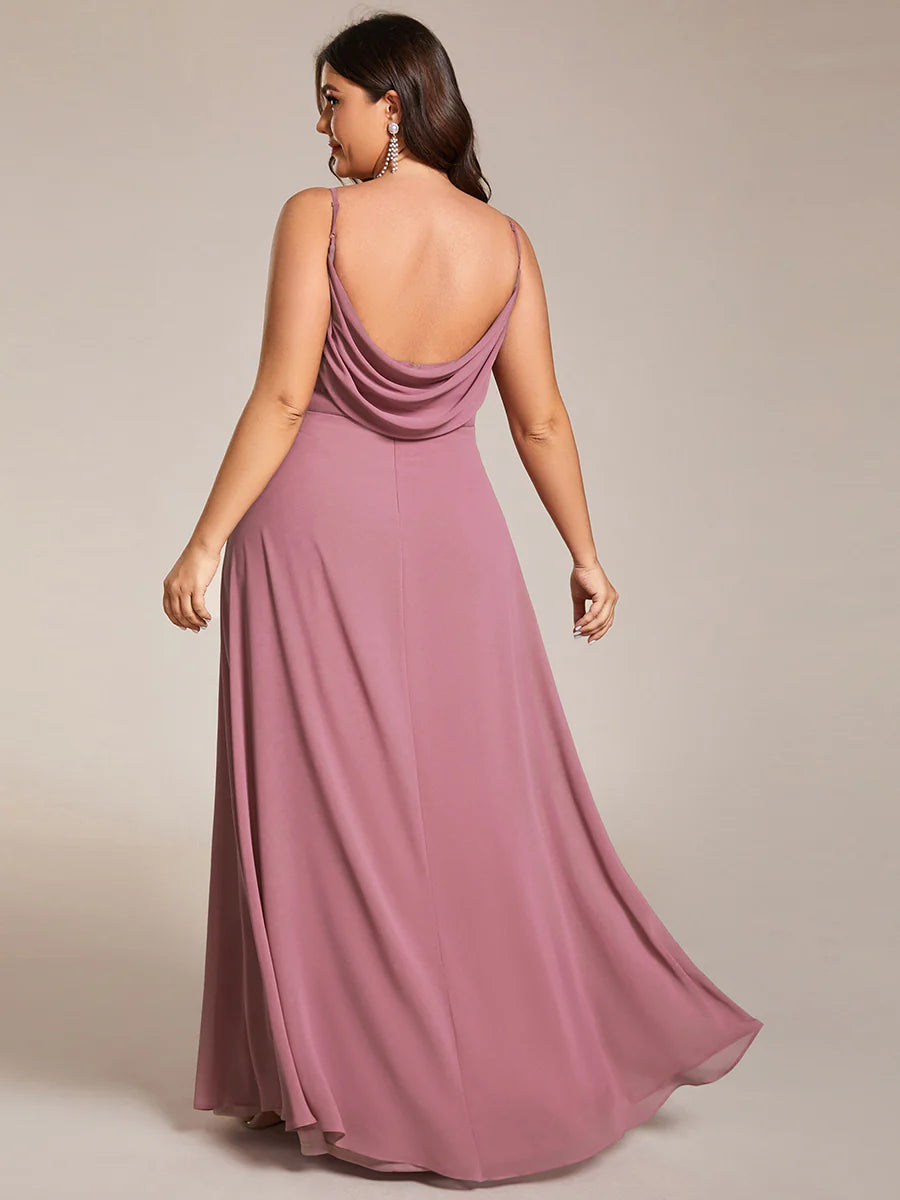 Wholesale Plus Size A-Line Sleeveless Evening Dress