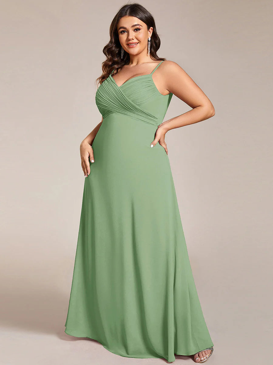 Wholesale Plus Size A-Line Sleeveless Evening Dress