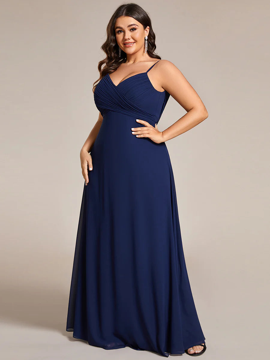 Wholesale Plus Size A-Line Sleeveless Evening Dress