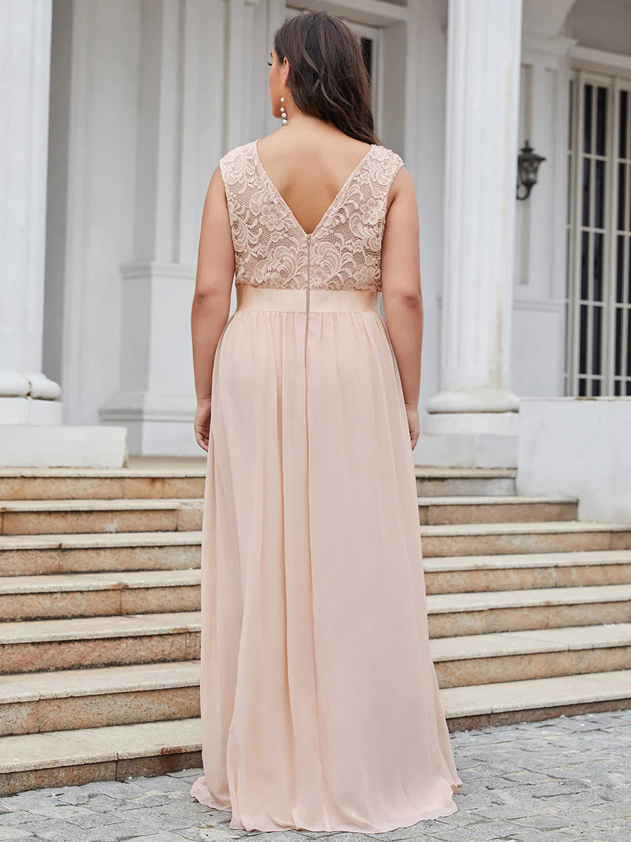 Wholesale Plus Size Fahion Bridesmaid Dresses with Lace