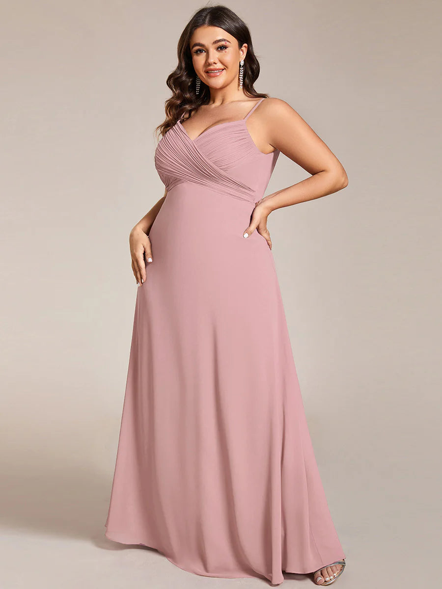 Wholesale Plus Size A-Line Sleeveless Evening Dress