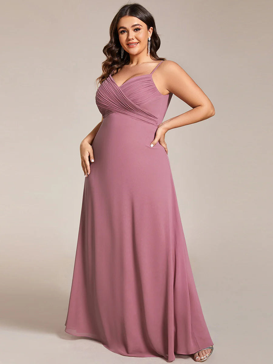 Wholesale Plus Size A-Line Sleeveless Evening Dress