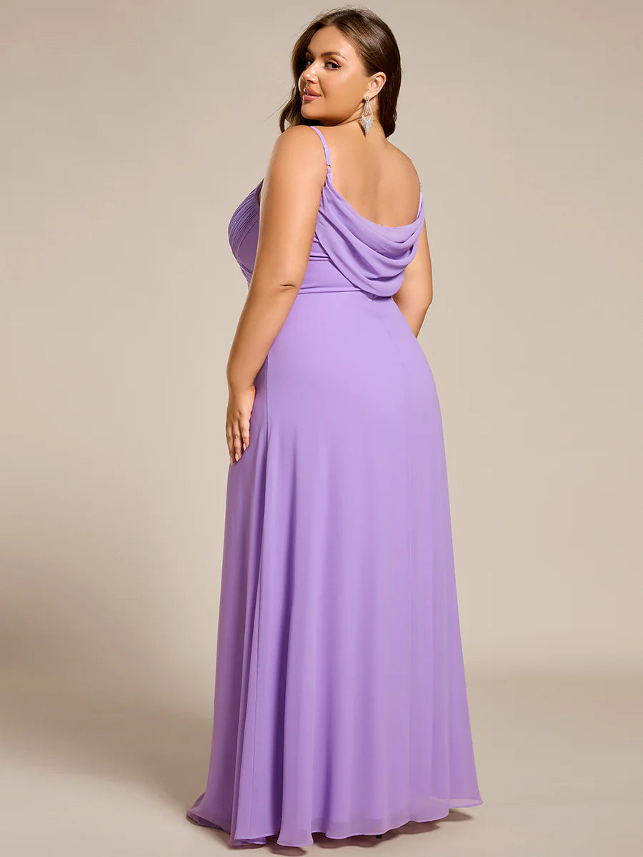 Wholesale Plus Size A-Line Sleeveless Evening Dress