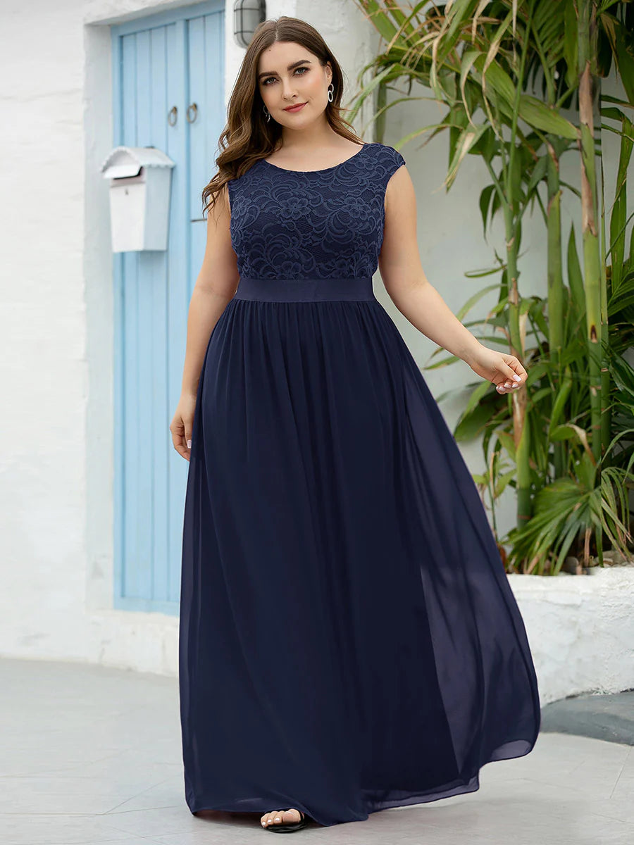 Wholesale Plus Size Fahion Lace Bridesmaid Dresses