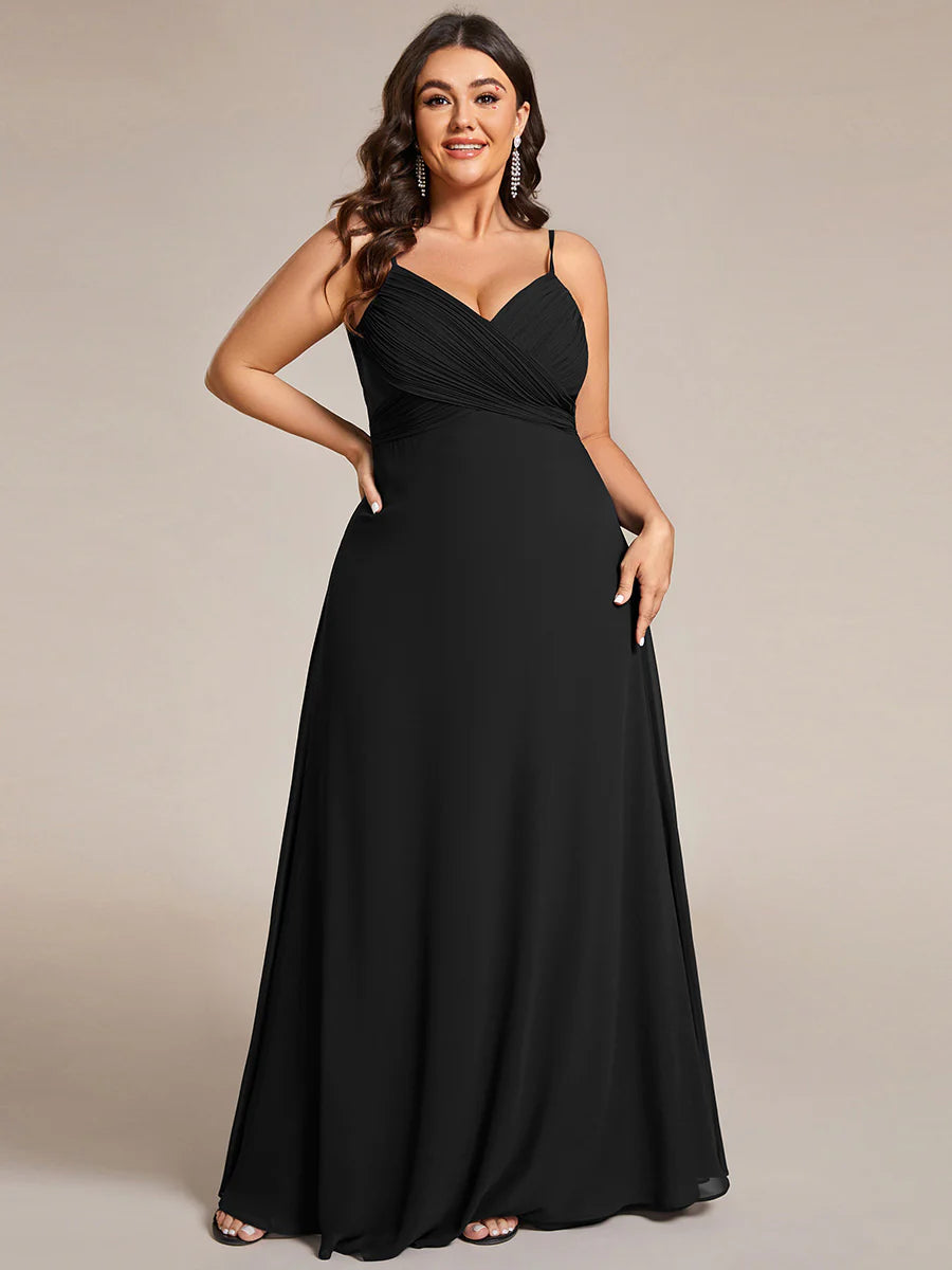 Wholesale Plus Size A-Line Sleeveless Evening Dress