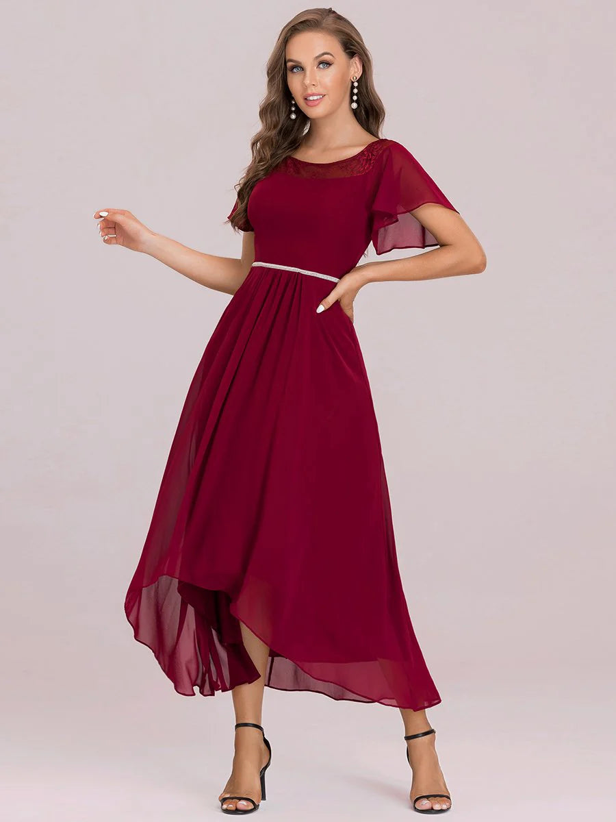 Women's Casual Boat Neck A-Line Midi Dress Wholesale