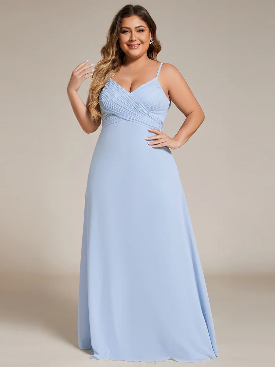 Wholesale Plus Size A-Line Sleeveless Evening Dress