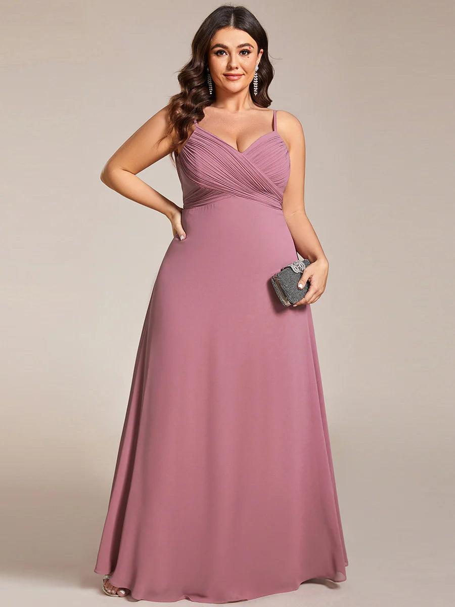 Wholesale Plus Size A-Line Sleeveless Evening Dress