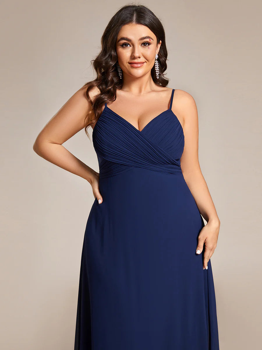 Wholesale Plus Size A-Line Sleeveless Evening Dress