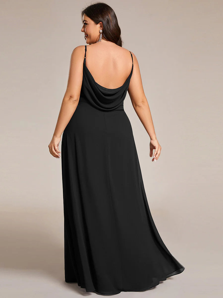 Wholesale Plus Size A-Line Sleeveless Evening Dress