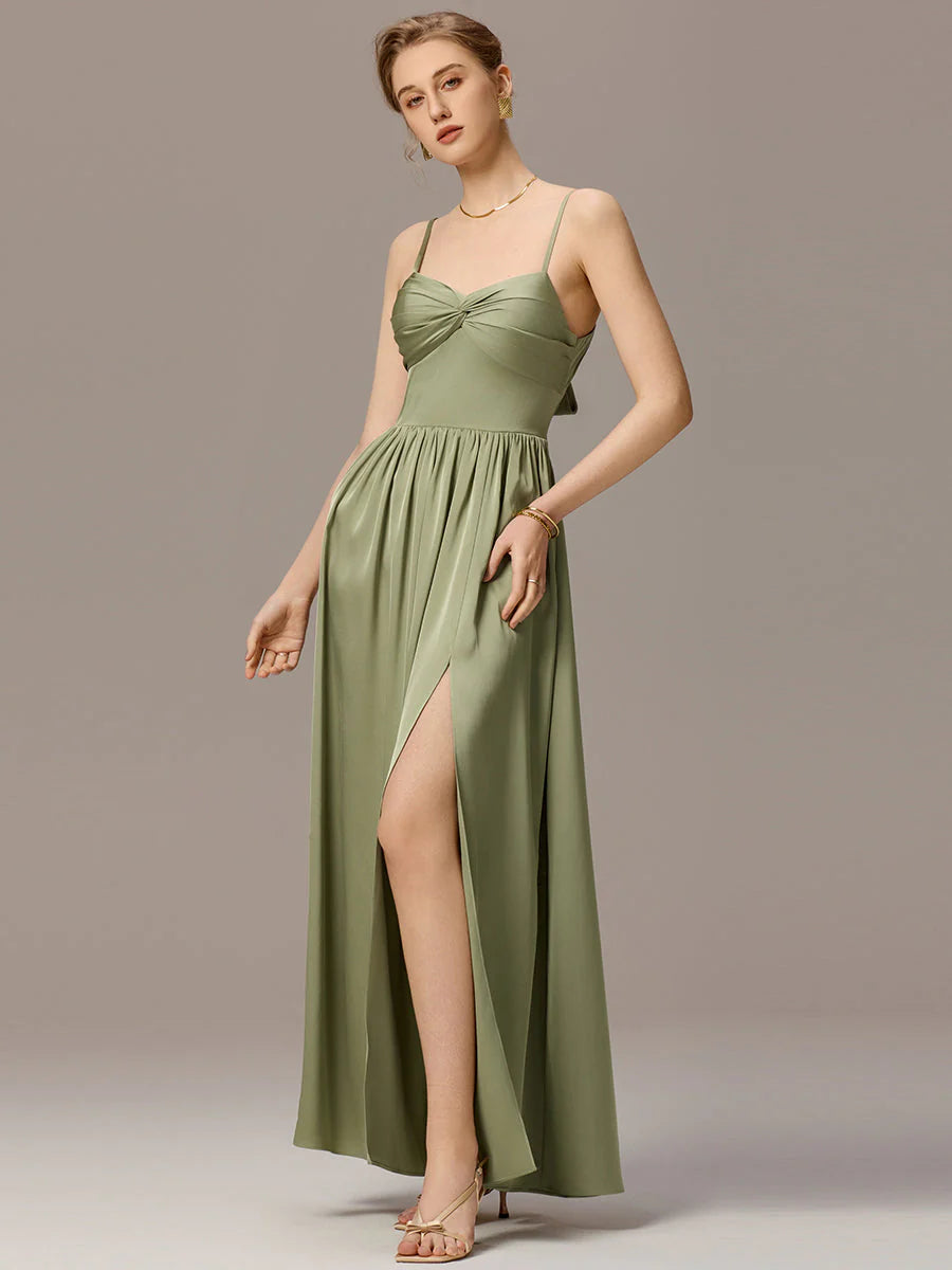 Customizable Sleeveless Sweetheart Neck Backless A-Line Floor Length Bridesmaid Dresses