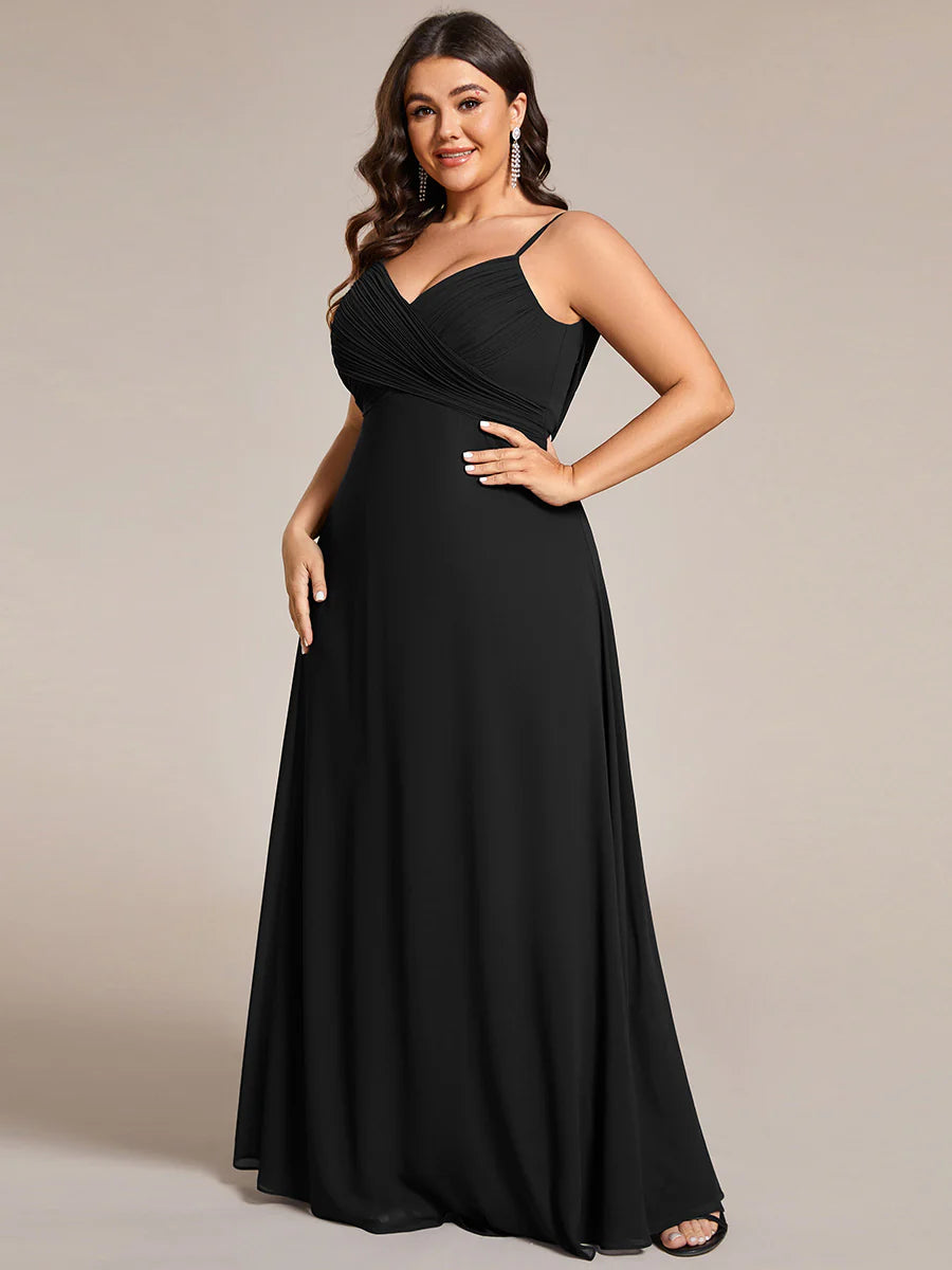 Wholesale Plus Size A-Line Sleeveless Evening Dress