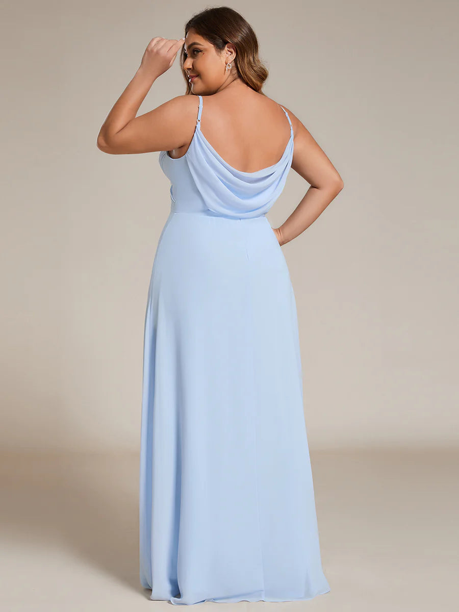 Wholesale Plus Size A-Line Sleeveless Evening Dress