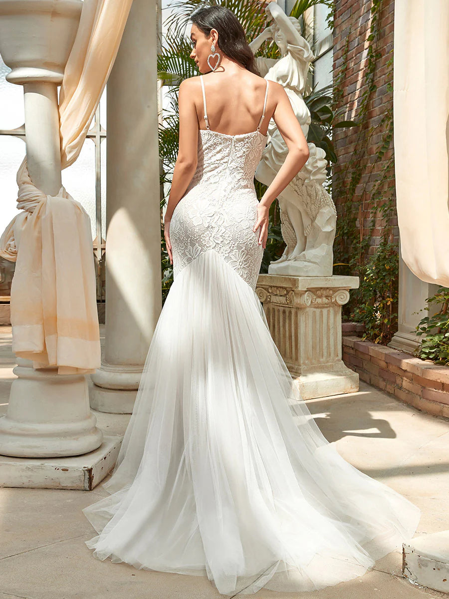 Sleeveless Sweetheart Neck Split Wholesale Wedding Dresses